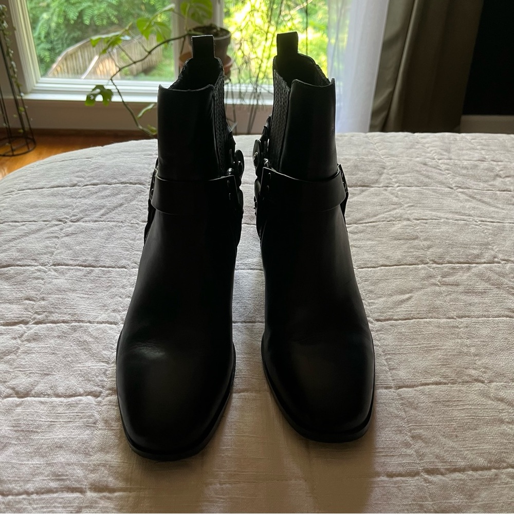 Moto style ankle boot